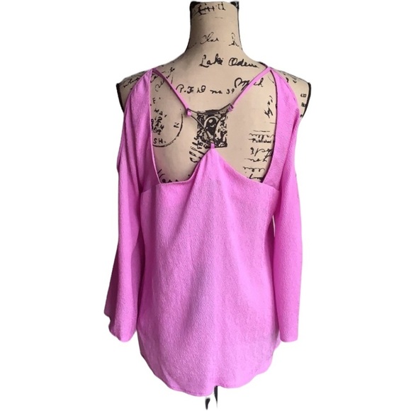 Halston Heritage Dark Tulip Silk Blouse - Picture 2 of 13